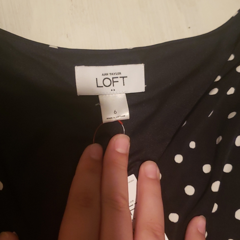 NWT Ann Taylor Loft Polka-dot dress - Picture 4 of 5